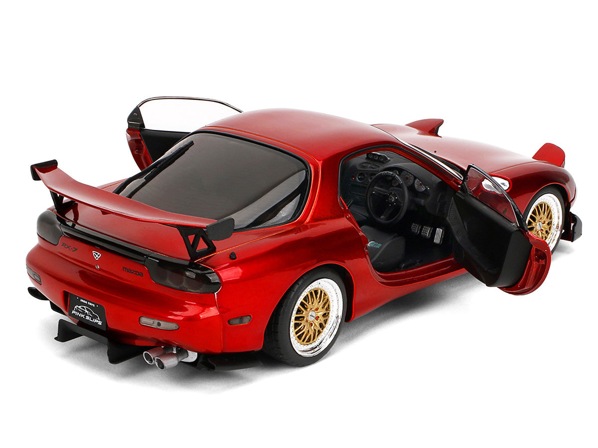 Mazda RX7 Type RS (FD3S) RHD (Right Hand Drive) Orange Metallic "Pink Slips" Series 1/18 Diecast Model Car by Jada-1