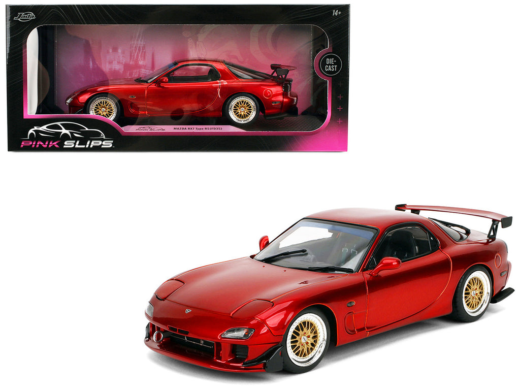 Mazda RX7 Type RS (FD3S) RHD (Right Hand Drive) Orange Metallic "Pink Slips" Series 1/18 Diecast Model Car by Jada-4