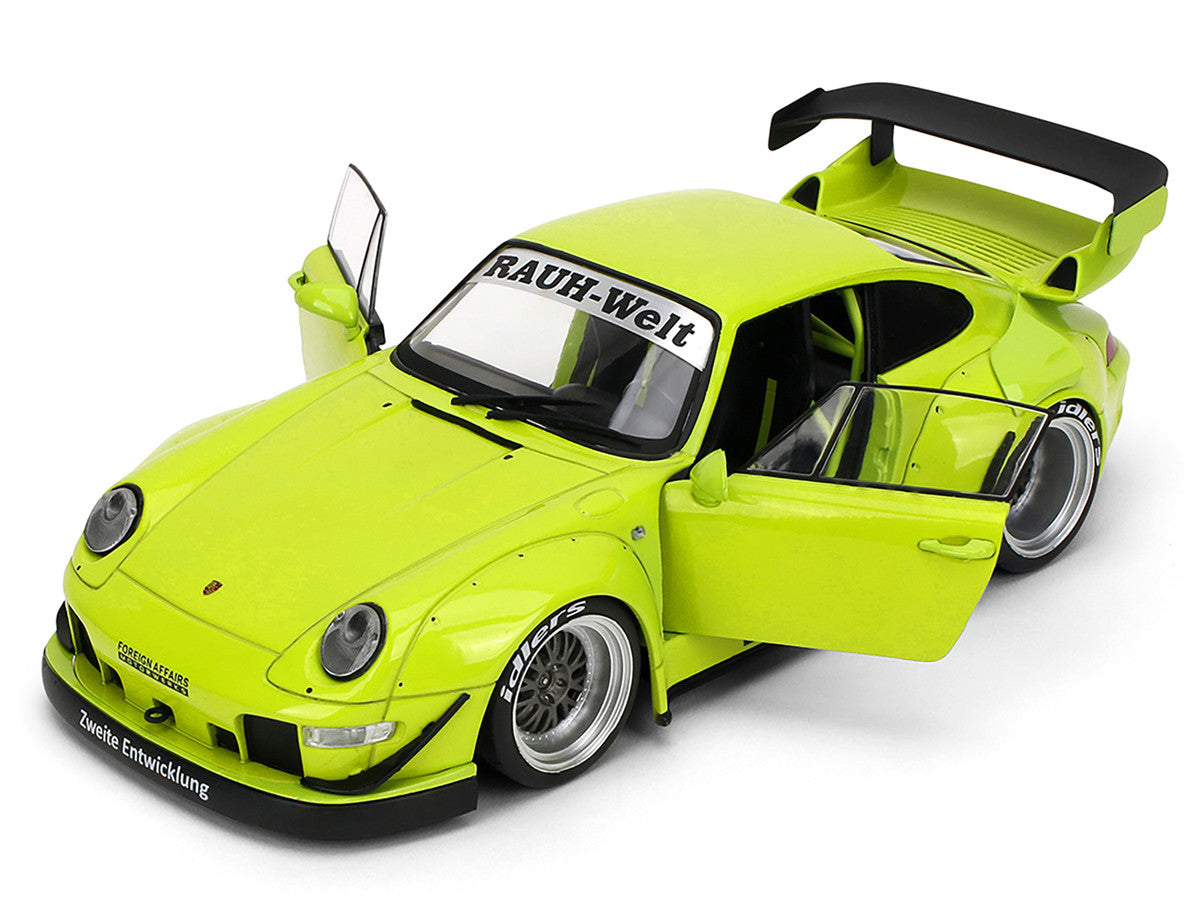 RWB Body Kit "Genki" Lime Green "Pink Slips" Series 1/18 Diecast Model Car by Jada-3