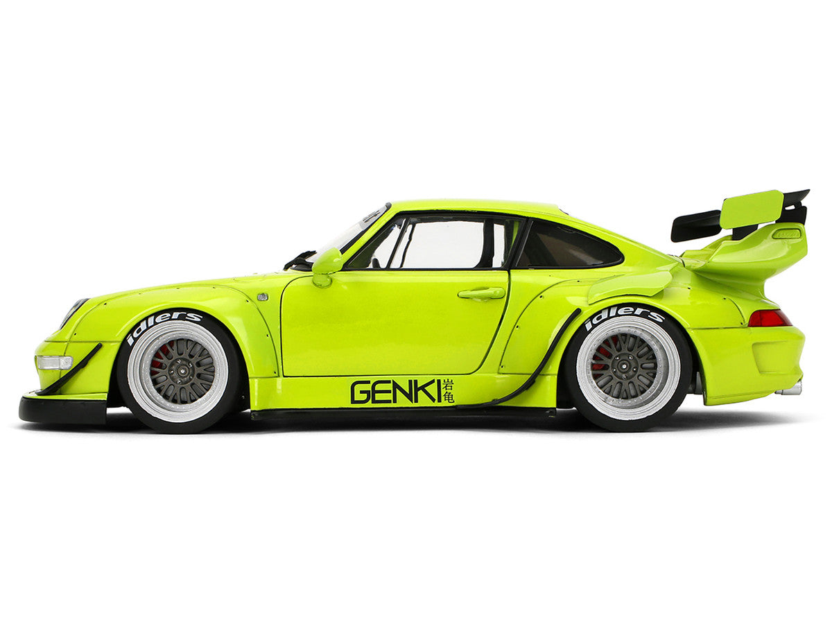 RWB Body Kit "Genki" Lime Green "Pink Slips" Series 1/18 Diecast Model Car by Jada-0
