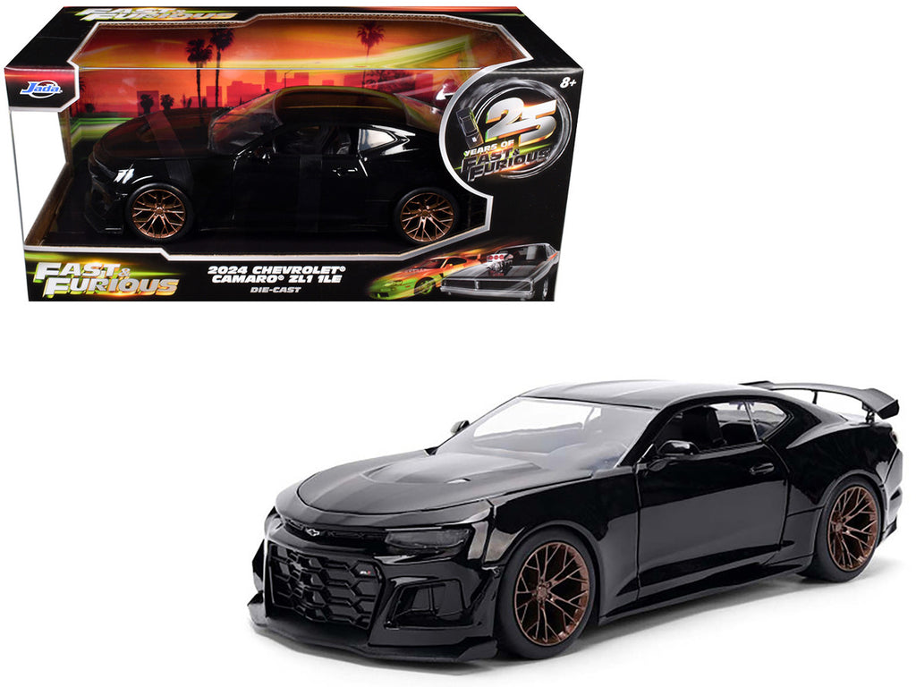 2024 Chevrolet Camaro ZL1 1LE Black "Fast X" (2023) Movie "Fast & Furious 25th Anniversary" Series 1/24 Diecast Model Car by Jada-0