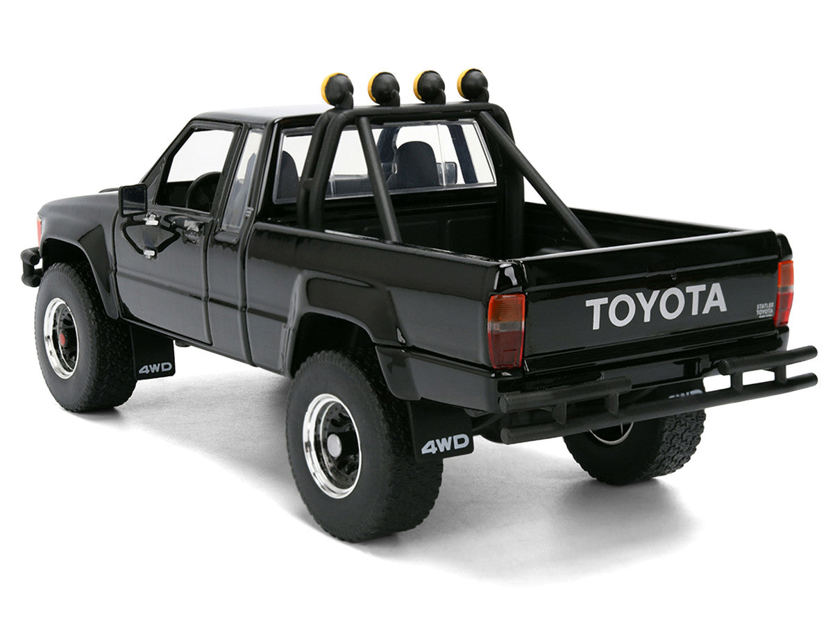 1985 Toyota SR5 Pickup Truck Black with Marty's Skateboard "Back to the Future" (1985) Movie "Hollywood Rides" Series 1/24 Diecast Model Car by Jada-2