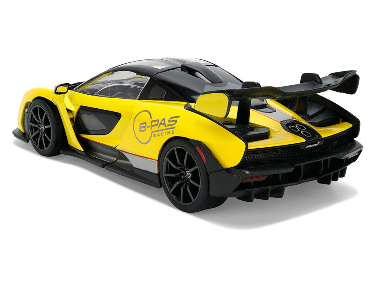 McLaren Senna "8-PAS Racing" Yellow Metallic with Black Top "Hyper-Spec" Series 1/24 Diecast Model Car by Jada-0