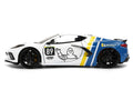 2020 Chevrolet Corvette Stingray C8 #89 "Michelin" White with Yellow and Blue Stripes "Bigtime Muscle" Series 1/24 Diecast Model Car by Jada-0
