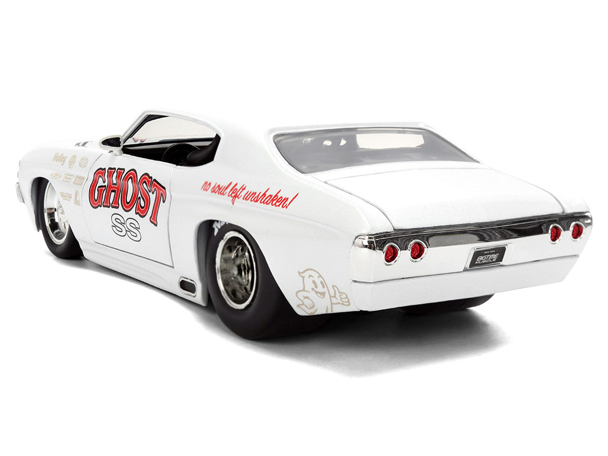 1971 Chevrolet Chevelle SS "Ghost SS" White with Graphics "Bigtime Muscle" Series 1/24 Diecast Model Car by Jada-3