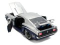 1970 Ford Mustang Boss 429 "Iron Stallion Speed Shop" Silver and Dark Blue Metallic "Bigtime Muscle" Series 1/24 Diecast Model Car by Jada-0
