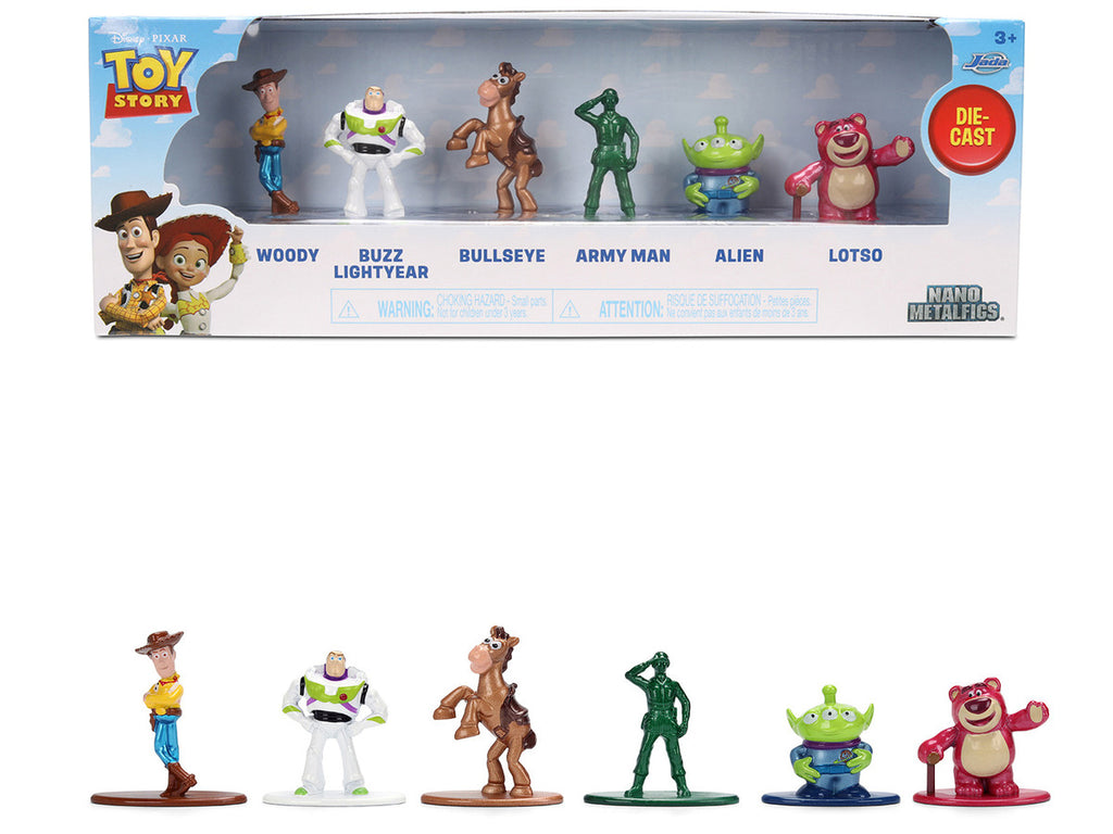 Set of 6 Diecast Figures "Toy Story" Movie Franchise "Nano Metalfigs" Series Diecast Models by Jada-0