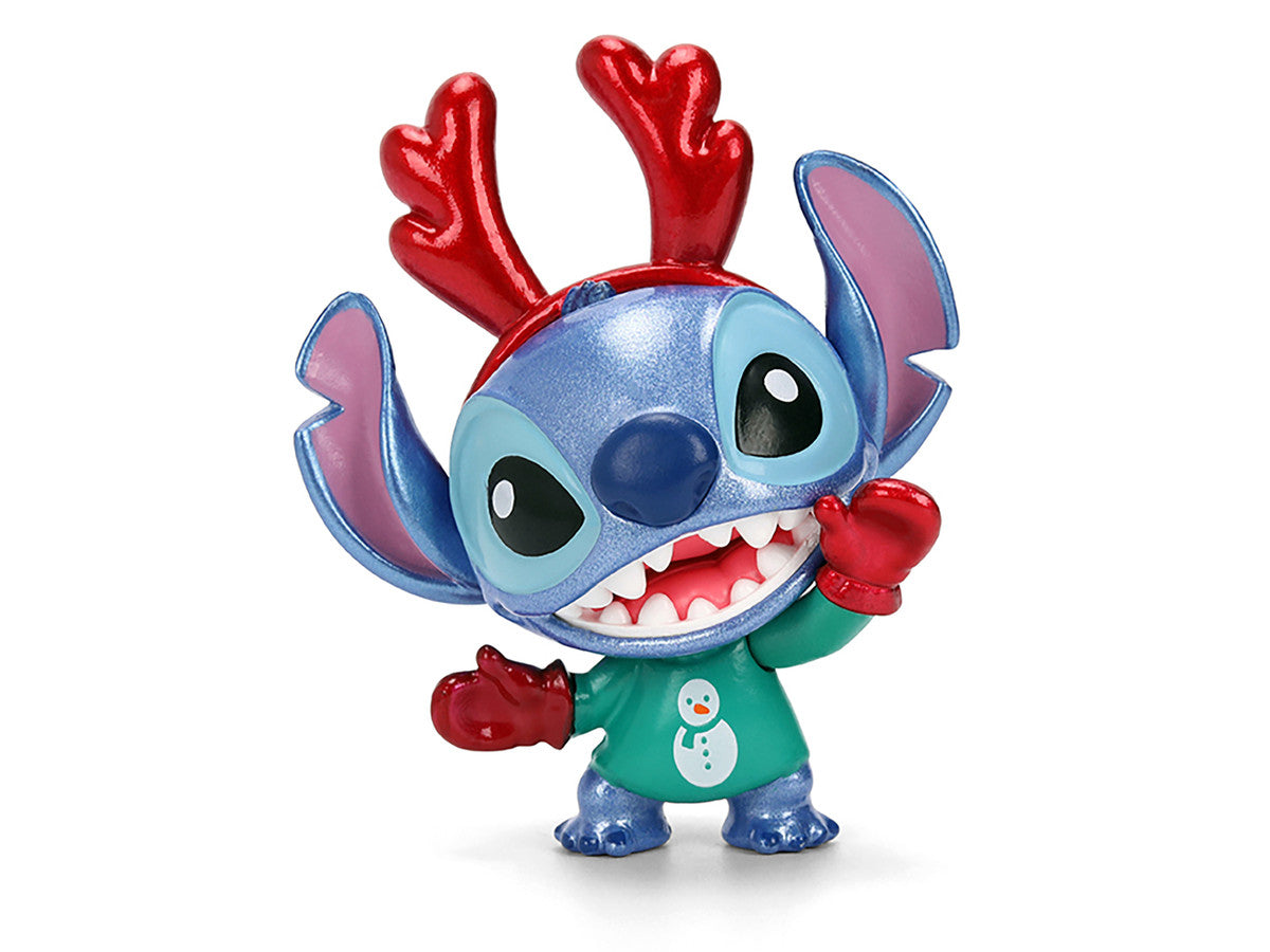 Set of 4 Diecast Figures "Disney's Stitch Christmas Edition" "Metalfigs" Series by Jada-1