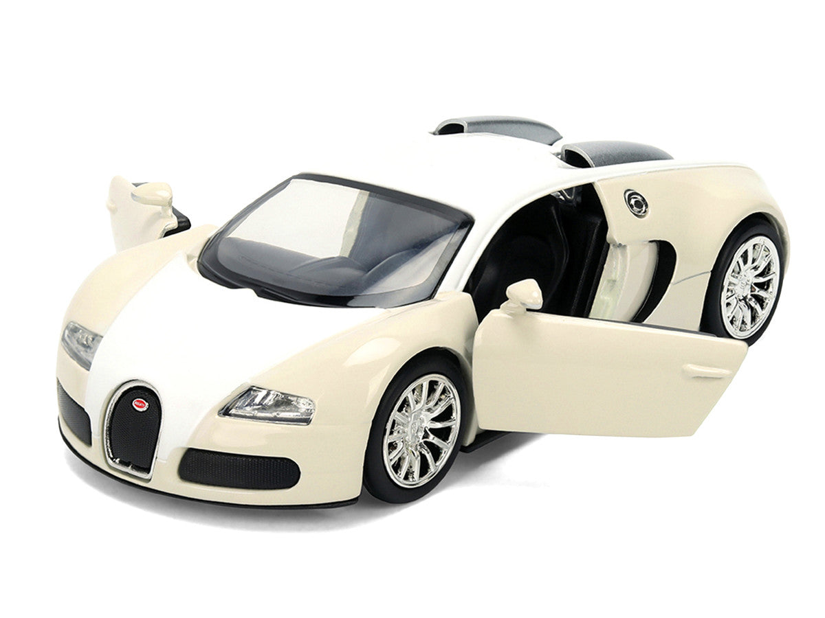 2011 Bugatti Veyron White and Tan "Furious 7" (2015) Movie "25 Years of Fast & Furious" Series 1/32 Diecast Model Car by Jada-1