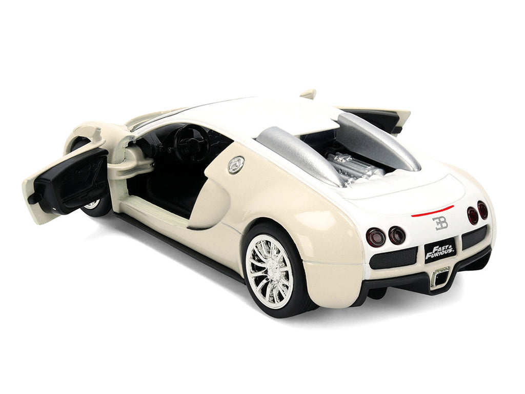 2011 Bugatti Veyron White and Tan "Furious 7" (2015) Movie "25 Years of Fast & Furious" Series 1/32 Diecast Model Car by Jada-3