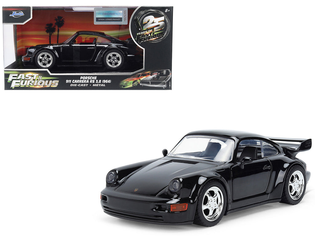 Porsche 911 Carrera RS 3.8 (964) Black "The Fast and the Furious: Tokyo Drift" (2006) Movie "25 Years of Fast & Furious" Series 1/32 Diecast Model Car by Jada-0