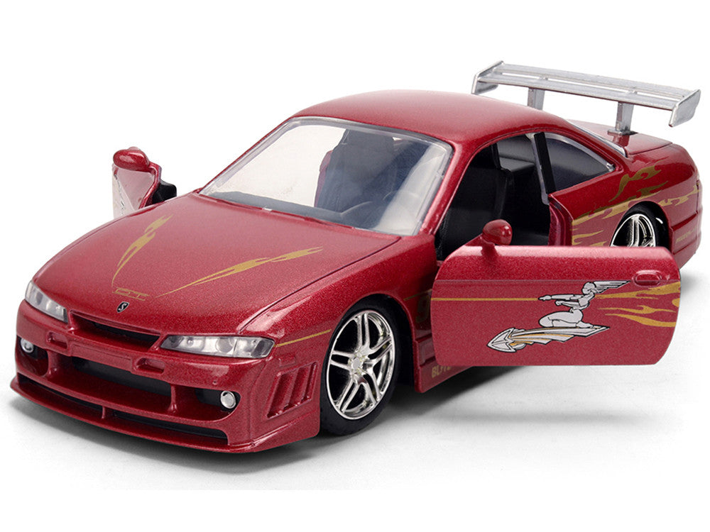 1997 Nissan 240SX (S14) Light Red Metallic with Graphics "The Fast and the Furious" (2001) Movie "25 Years of Fast & Furious" Series 1/32 Diecast Car Model by Jada-1