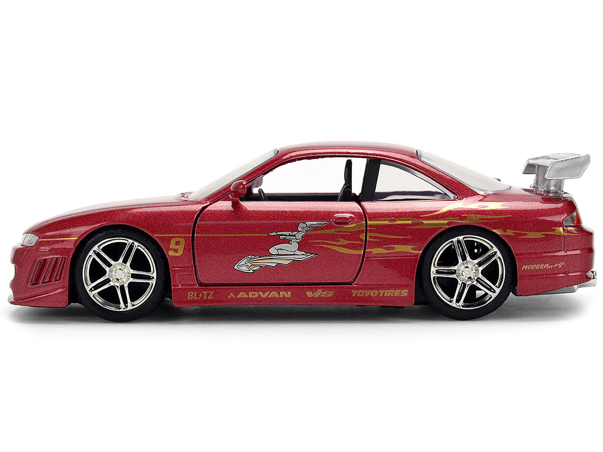 1997 Nissan 240SX (S14) Light Red Metallic with Graphics "The Fast and the Furious" (2001) Movie "25 Years of Fast & Furious" Series 1/32 Diecast Car Model by Jada-2