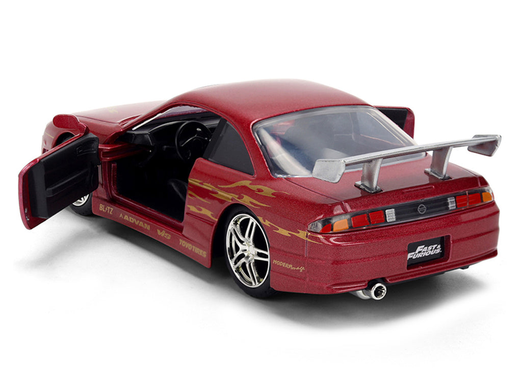 1997 Nissan 240SX (S14) Light Red Metallic with Graphics "The Fast and the Furious" (2001) Movie "25 Years of Fast & Furious" Series 1/32 Diecast Car Model by Jada-3