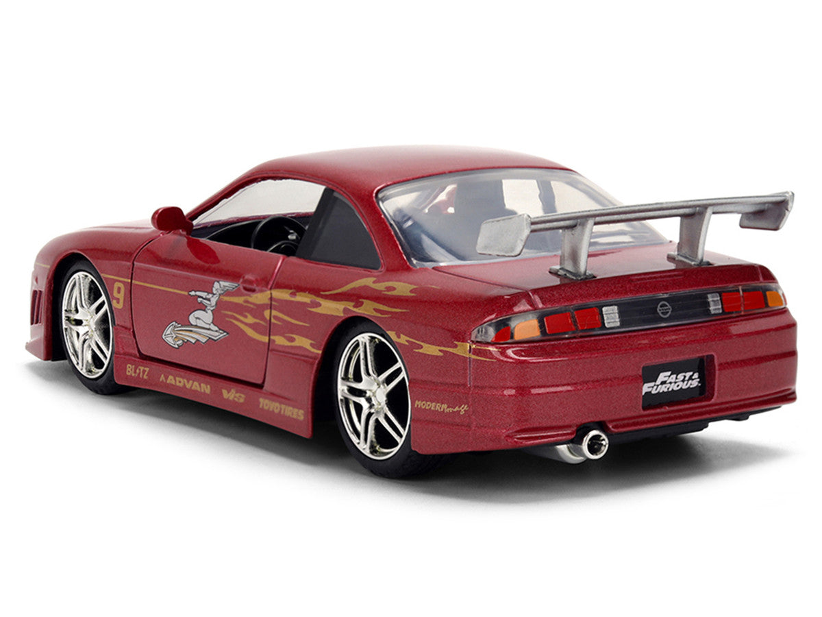 1997 Nissan 240SX (S14) Light Red Metallic with Graphics "The Fast and the Furious" (2001) Movie "25 Years of Fast & Furious" Series 1/32 Diecast Car Model by Jada-4