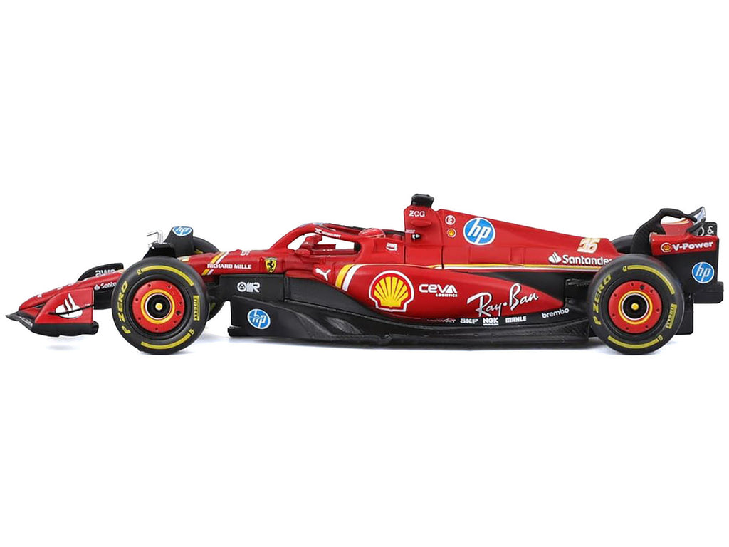 Ferrari SF-24 #16 Charles Leclerc 1/43 Diecast Model Car with Display Case-0