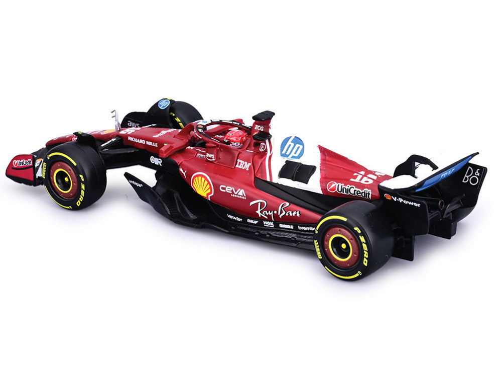 Ferrari SF-25 Charles Leclerc F1 Diecast Model 1/43 with Display Case-1