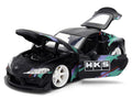 2020 Toyota GR Supra "HKS" Matt Black with Graphics "JDM Tuners" Series 1/24 Diecast Model Car by Jada-0
