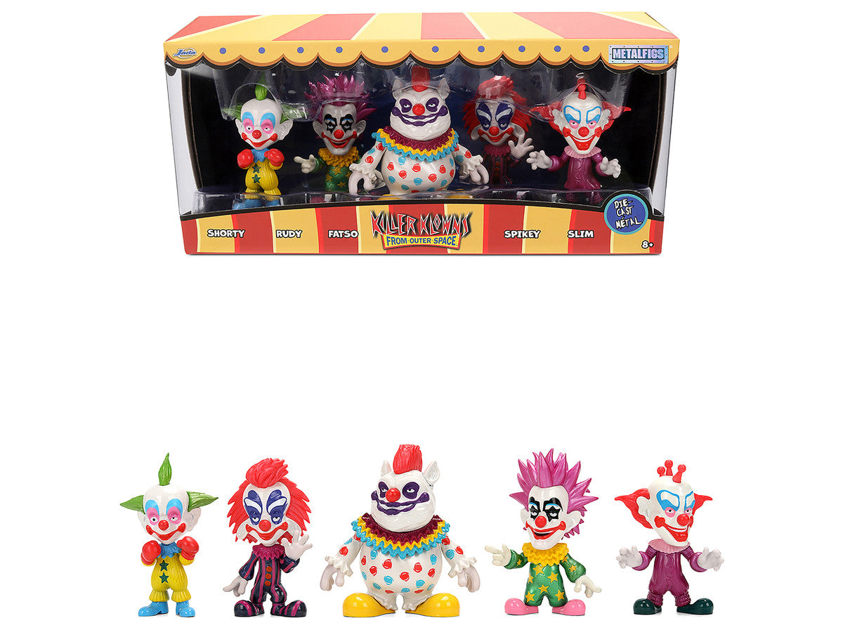 Set of 5 Diecast Figures "Killer Klowns from Outer Space" (1988) Movie "Metalfigs" Series Diecast Models by Jada-2