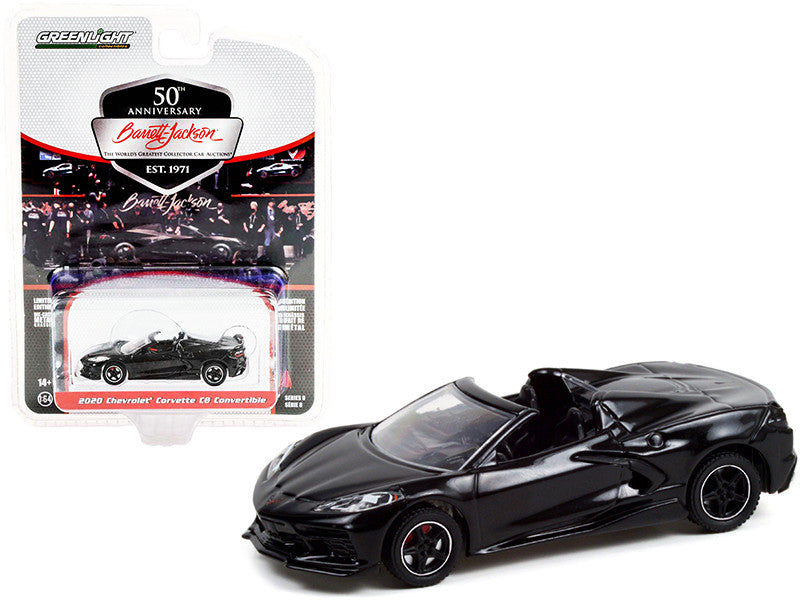 2020 Chevrolet Corvette C8 Stingray Convertible Black (Lot #3003) Barrett Jackson "Scottsdale Edition" Series 8 1/64 Diecast Model Car by Greenlight-0
