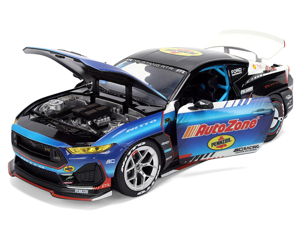Ford Mustang RTR #130 James Deane "AutoZone" "Formula Drift PRO Championship" (2025) with Lights "RTR Vehicles" Series 1/24 Diecast Model Car by Jada-2
