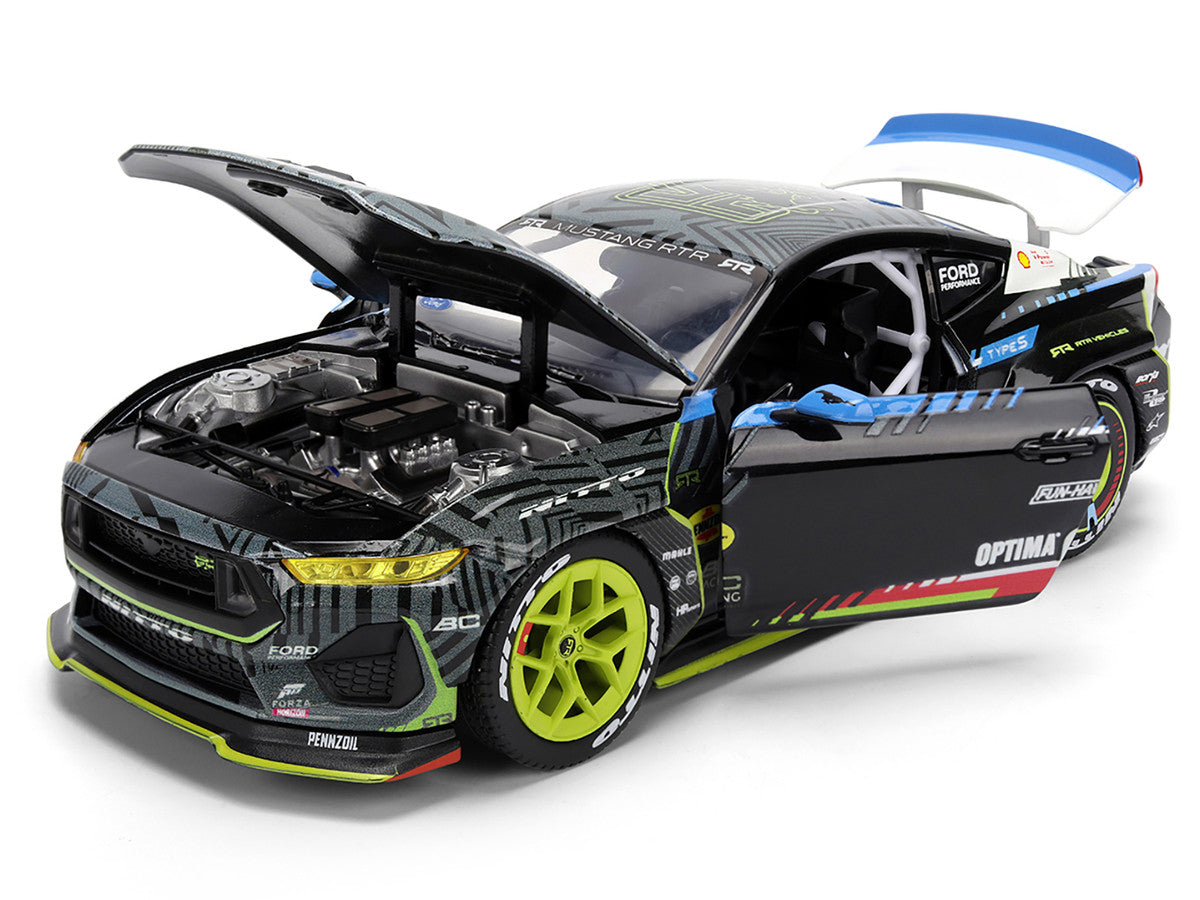 Ford Mustang RTR #25 Vaughn Gittin Jr. "Formula Drift PRO Championship" (2025) with Lights "RTR Vehicles" Series 1/24 Diecast Model Car by Jada-3