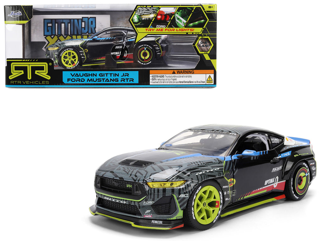 Ford Mustang RTR #25 Vaughn Gittin Jr. "Formula Drift PRO Championship" (2025) with Lights "RTR Vehicles" Series 1/24 Diecast Model Car by Jada-4