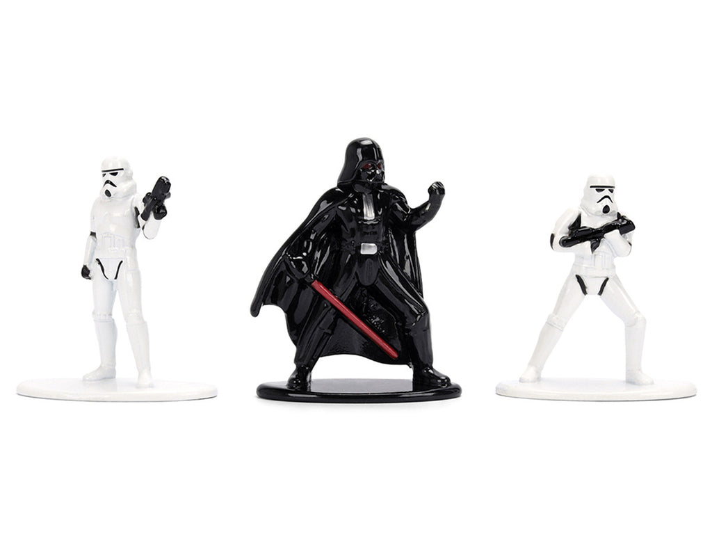 Set of 3 Diecast Figures "Star Wars" Movie Franchise "Nano Metalfigs" Series Diecast Models by Jada-1