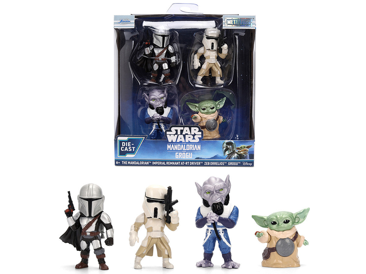 Set of 4 Diecast Figures "Star Wars: The Mandalorian & Grogu" (2026) Movie "Metalfigs" Series Diecast Models by Jada-4