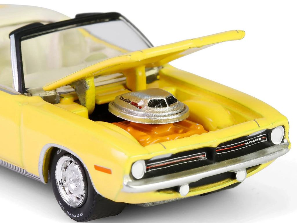 1970 Plymouth 'Cuda Convertible Yellow "Barrett-Jackson" Series 15 1/64 Diecast Model Car by Greenlight-1
