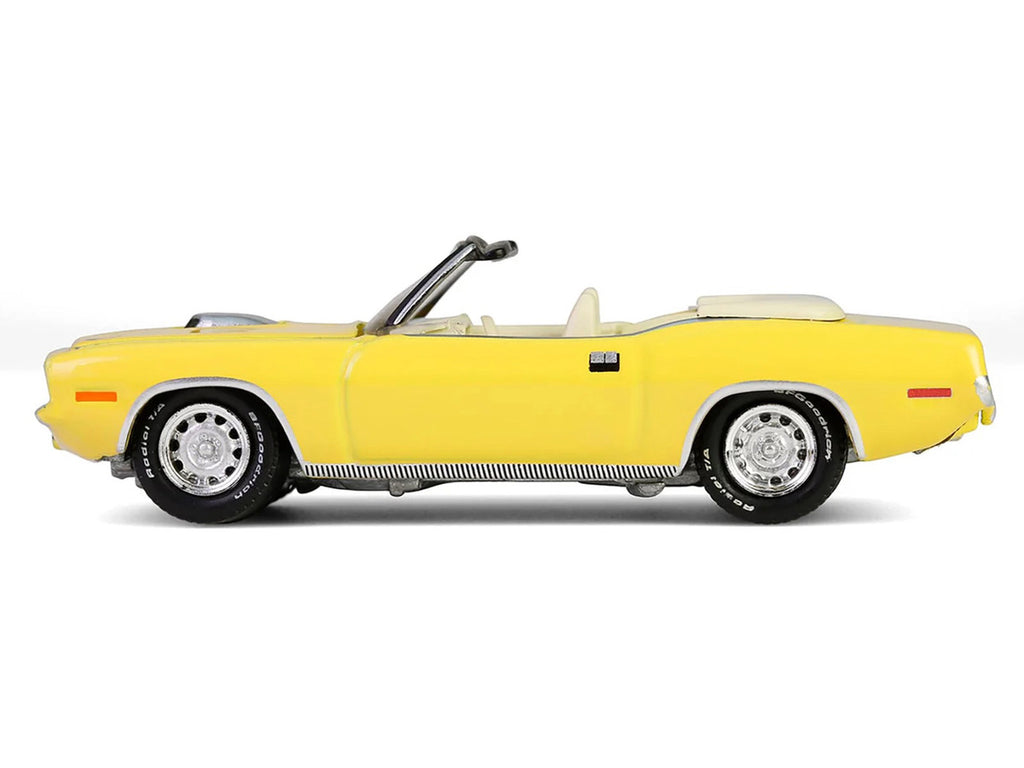 1970 Plymouth 'Cuda Convertible Yellow "Barrett-Jackson" Series 15 1/64 Diecast Model Car by Greenlight-0