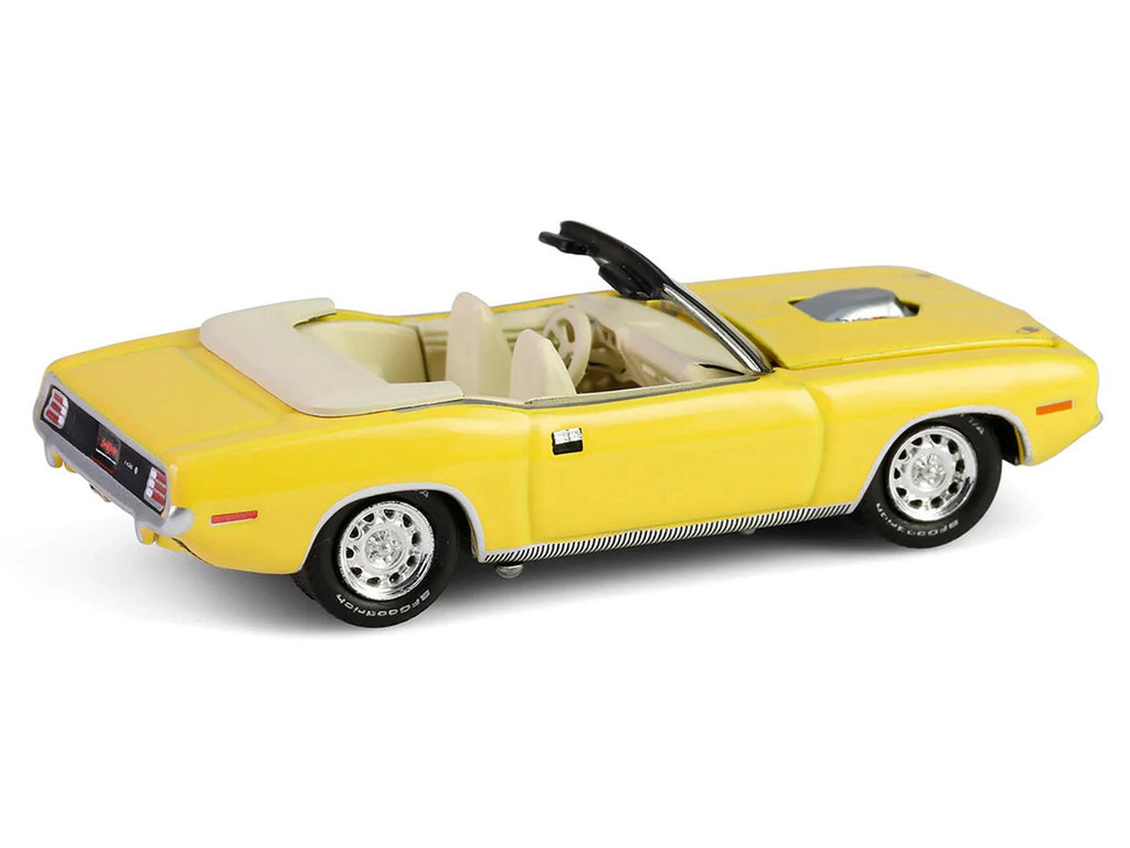 1970 Plymouth 'Cuda Convertible Yellow "Barrett-Jackson" Series 15 1/64 Diecast Model Car by Greenlight-2