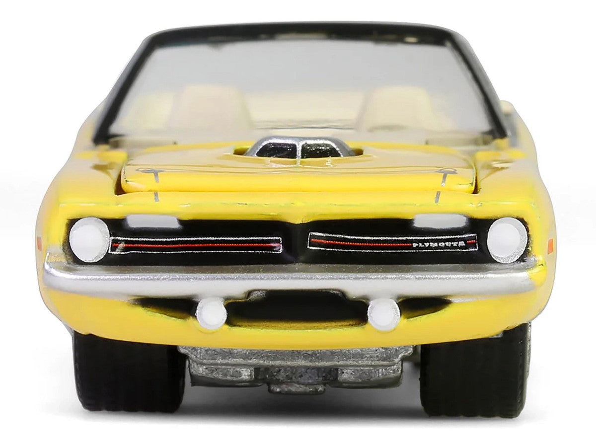 1970 Plymouth 'Cuda Convertible Yellow "Barrett-Jackson" Series 15 1/64 Diecast Model Car by Greenlight-3