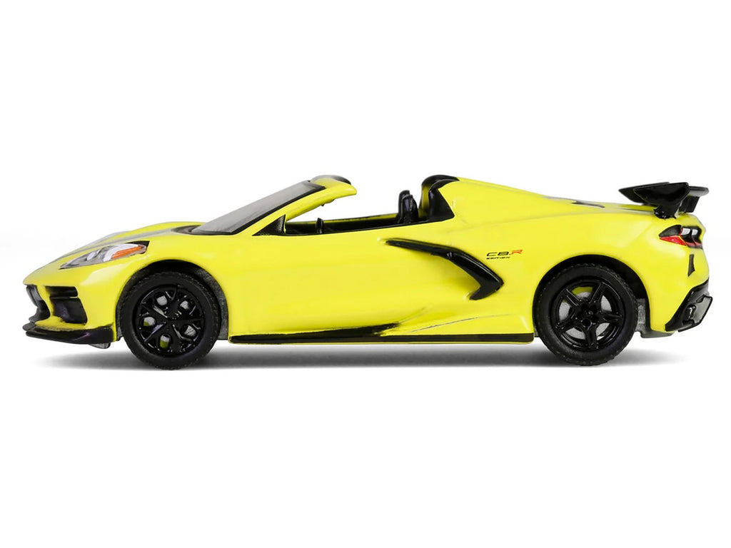 2022 Chevrolet Corvette C8.R Convertible Yellow with Silver Stripes "Barrett-Jackson" Series 15 1/64 Diecast Model Car by Greenlight-1