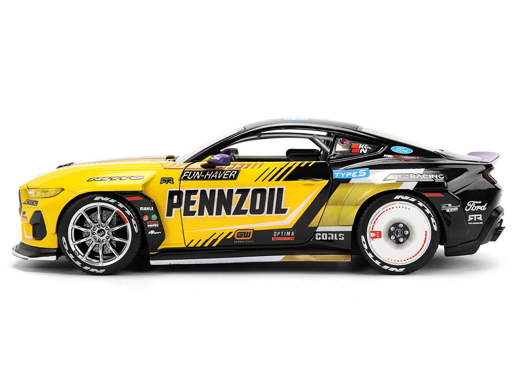 Ford Mustang RTR #88 Chelsea Denofa "Pennzoil" "Formula Drift PRO Championship" (2025) with Lights "RTR Vehicles" Series 1/24 Diecast Model Car by Jada-0