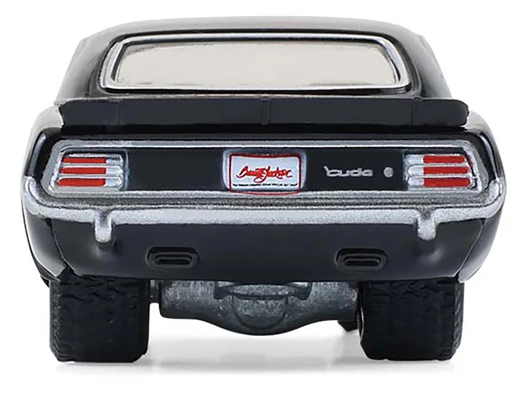1970 Plymouth 'Cuda AAR Black with Gray Stripes "Barrett-Jackson" Series 16 1/64 Diecast Model Car by Greenlight-3