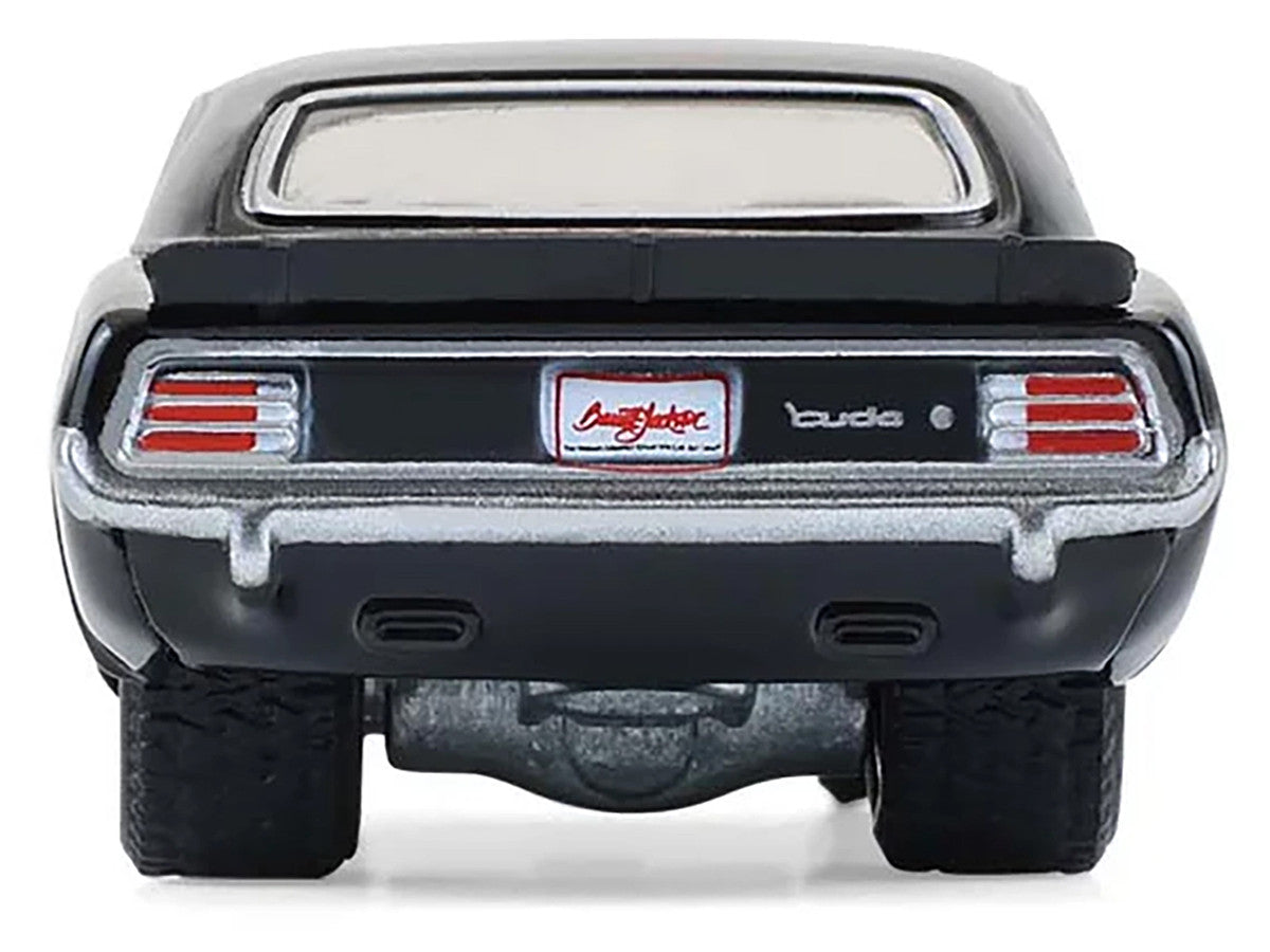1970 Plymouth 'Cuda AAR Black with Gray Stripes "Barrett-Jackson" Series 16 1/64 Diecast Model Car by Greenlight-3