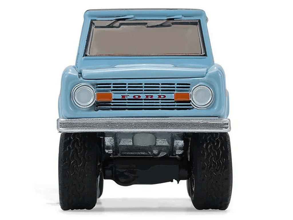 1972 Ford Bronco Custom SUV Light Blue with Black Top "Barrett-Jackson" Series 16 1/64 Diecast Model Car by Greenlight-3