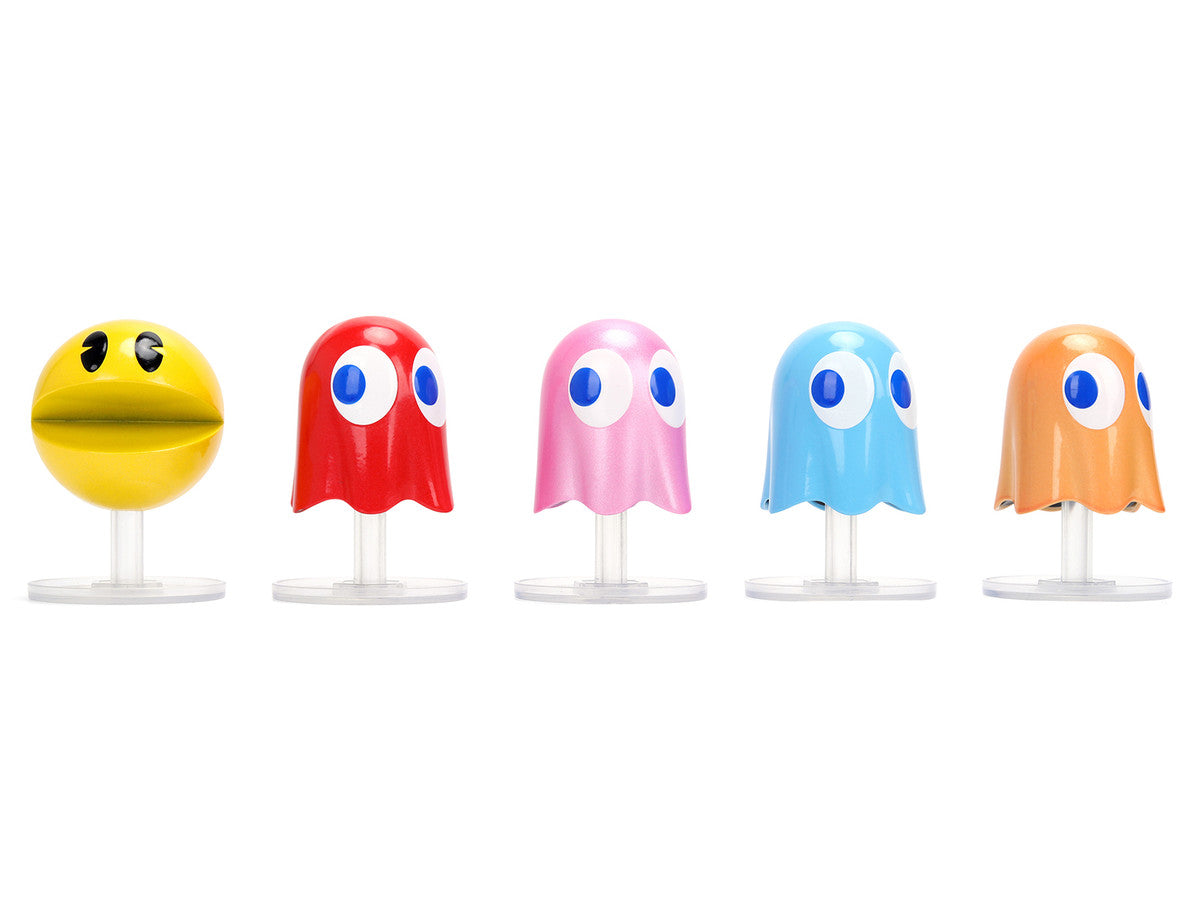 Set of 5 Diecast Figures "Pac-Man" (1980) Video Game "Metalfigs" Series Diecast Models by Jada-1