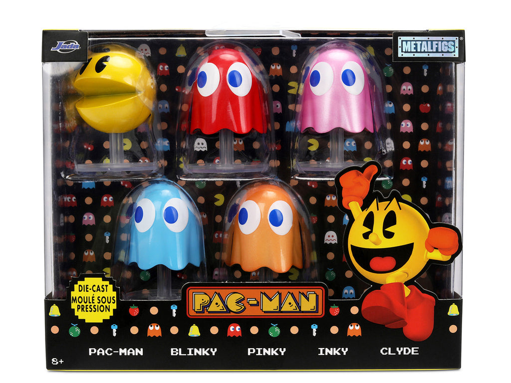 Set of 5 Diecast Figures "Pac-Man" (1980) Video Game "Metalfigs" Series Diecast Models by Jada-2