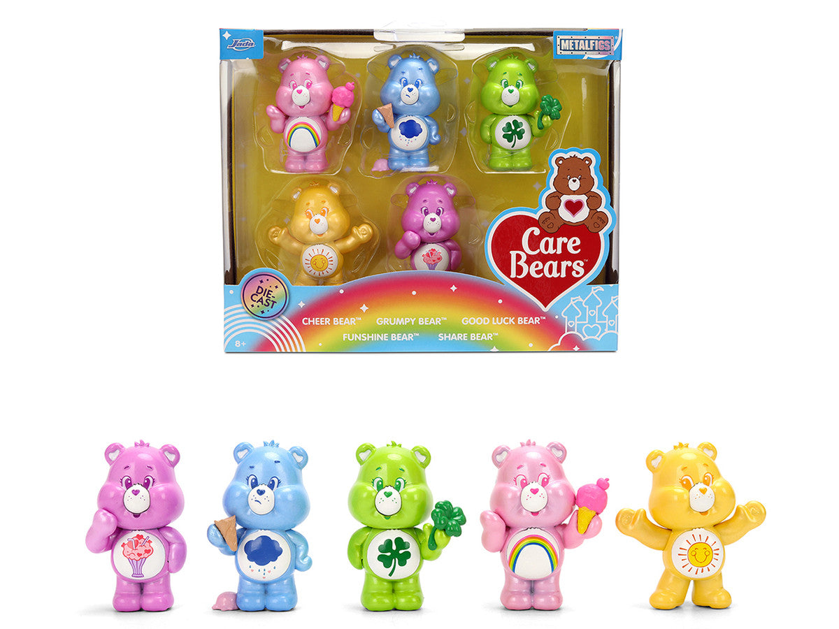 Set of 5 Diecast Figures "Care Bears" "Metalfigs" Series Diecast Models by Jada-0
