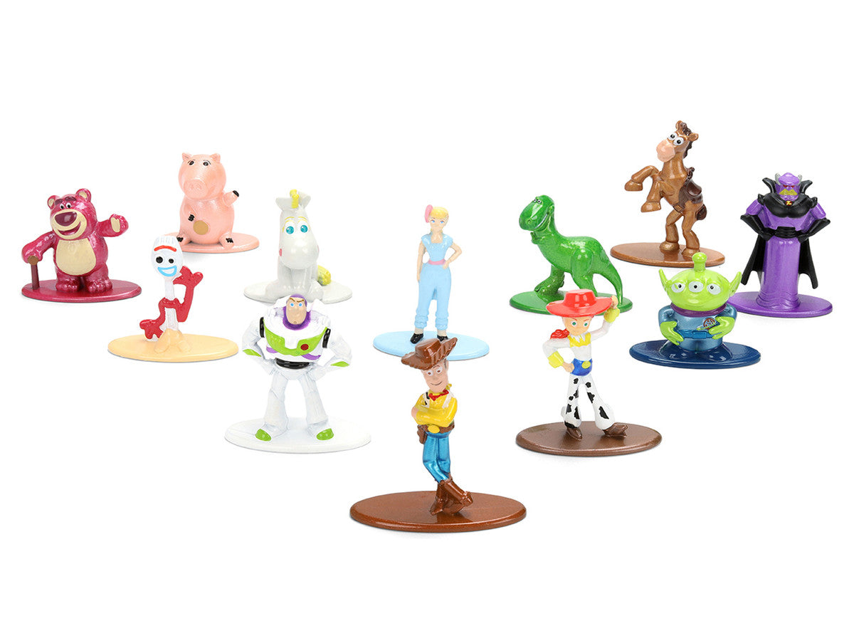 Set of 12 Diecast Figures "Toy Story" Movie Franchise "Nano Metalfigs" Series Diecast Models by Jada-1