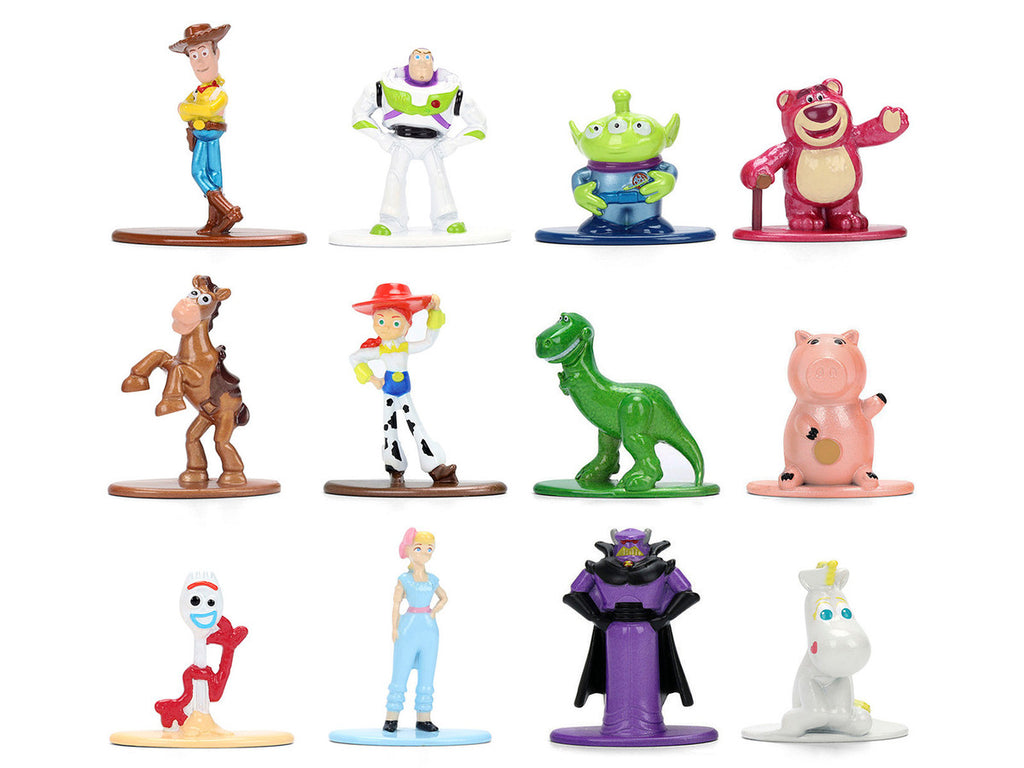 Set of 12 Diecast Figures "Toy Story" Movie Franchise "Nano Metalfigs" Series Diecast Models by Jada-0