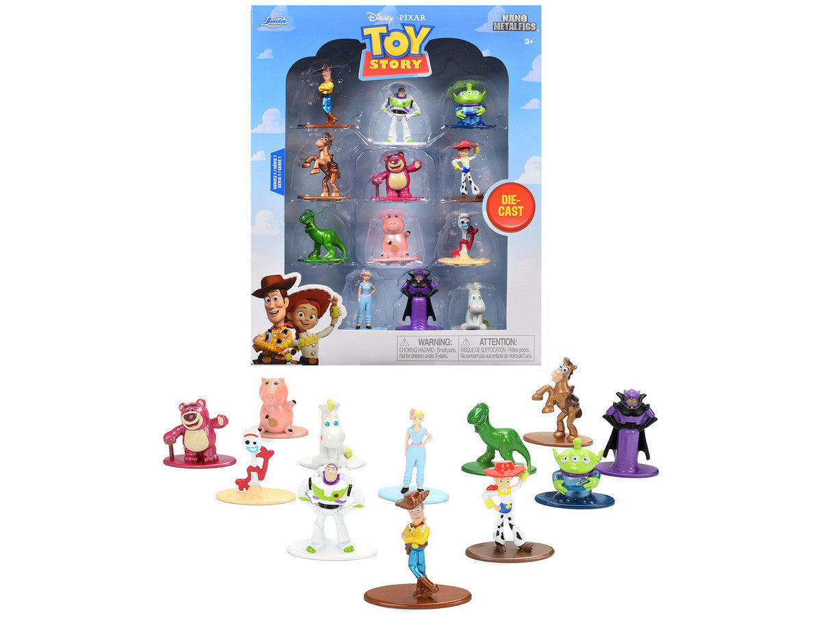 Set of 12 Diecast Figures "Toy Story" Movie Franchise "Nano Metalfigs" Series Diecast Models by Jada-2