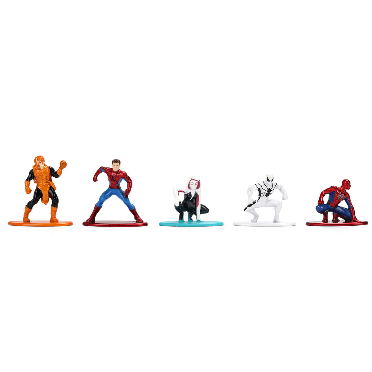 Set of 12 Diecast Figures "Spider-Man" Franchise "Nano Metalfigs" Series Diecast Models  by Jada-2