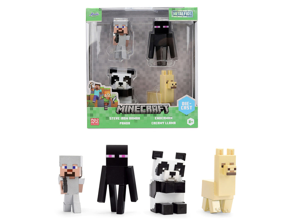 Set of 4 Diecast Figures "Minecraft" Video Game Wave 6 "Metalfigs" Series Diecast Models by Jada-4
