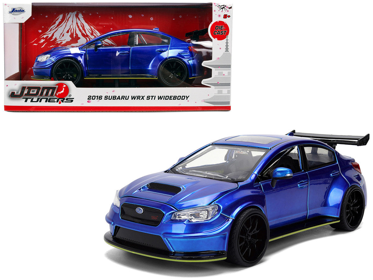 2016 Subaru WRX STI Widebody Blue Metallic "JDM Tuners" Series 1/24 Diecast Model Car by Jada-4