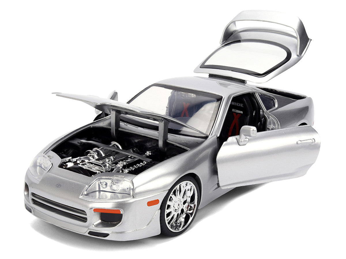 1995 Toyota Supra Silver Metallic "JDM Tuners" Series 1/24 Diecast Model Car by Jada-2