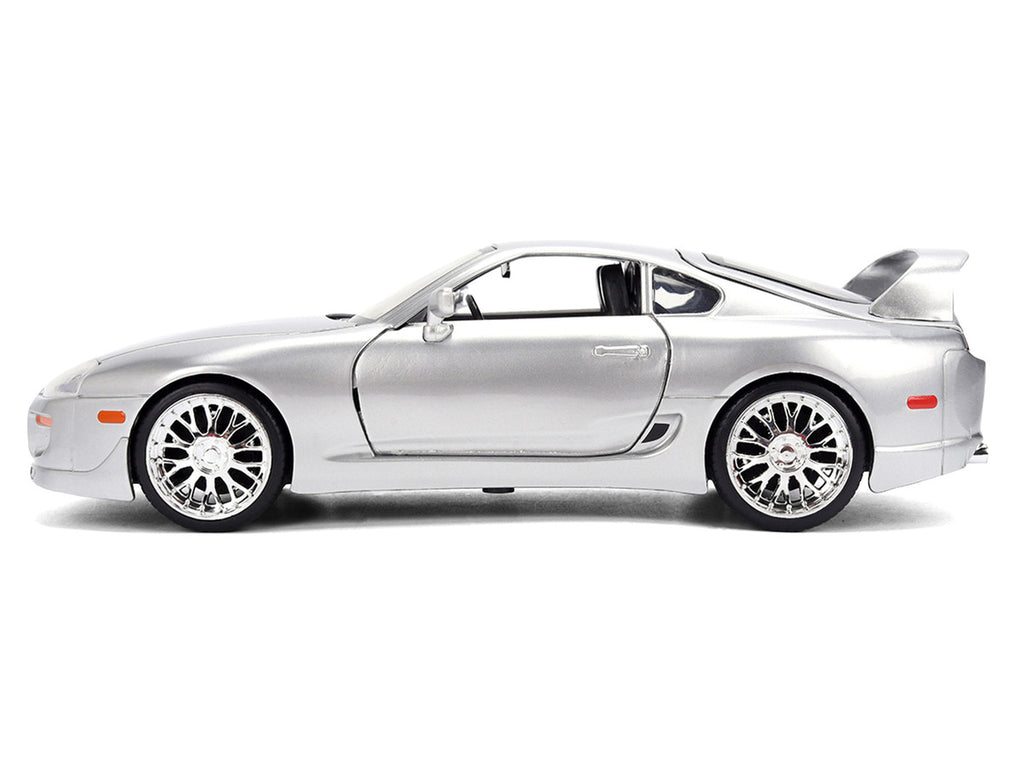 1995 Toyota Supra Silver Metallic "JDM Tuners" Series 1/24 Diecast Model Car by Jada-0