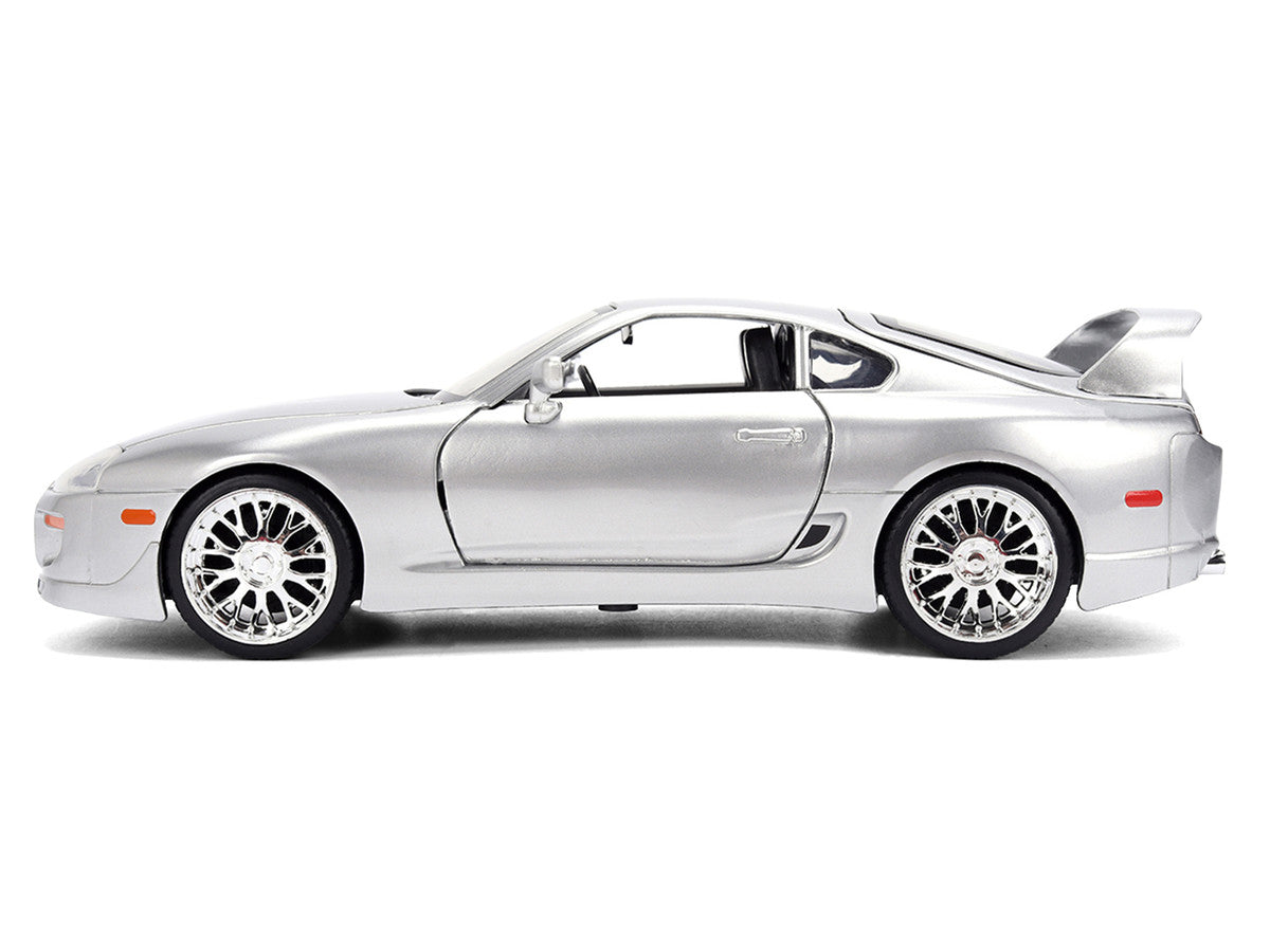 1995 Toyota Supra Silver Metallic "JDM Tuners" Series 1/24 Diecast Model Car by Jada-0